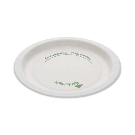 Pactiv EarthChoice Pressware Compostable Dinnerware, Plate, 6", White, PK750 PK PSP06EC